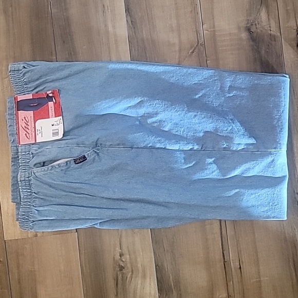 CHIC brand New old stock Kmart pull on denim pants elastic waist size 12P - Picture 1 of 9